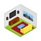 Isometric living / family room vector.