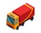 Isometric logistics. Transportation isometric element. Truck loaded. Vehicle designed to carry large numbers of goods