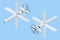 Isometric loitering munition. Kamikaze Drones Attack. Unmanned military technology. Air munition loiters around the