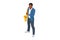 Isometric man playing saxophone. Saxophone jazz instrument. Jazz or blues musician