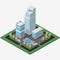 Isometric megalopolis business city