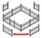 Isometric metal fence and gate