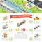 Isometric Metro Infographic Concept