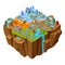 Isometric Mining Game Island Template