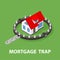 Isometric Mortgage House In Bear Trap.