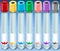 Isometric Multicolor Collection Test Tube - Empty - Complete Set