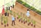 Isometric Nursery Garden Concept