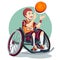 Isometric Olympic for peoples with disabled activity. Child. Paralympic games