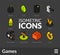 Isometric outline icons set 14
