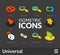 Isometric outline icons set 2