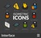 Isometric outline icons set 32