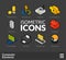 Isometric outline icons set 4