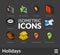 Isometric outline icons set 51
