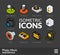 Isometric outline icons set 6