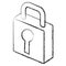 isometric padlock isometric icon