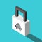 Isometric padlock, missing puzzle