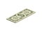 Isometric paper money isolated icon