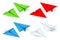 Isometric paper planes icon set in simple flat style Vector illustration
