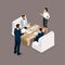 Isometric People Businessmen and Businesswomen