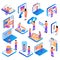 Isometric People Interfaces Set