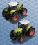 Isometric Photograph Tractor clipping path