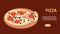 Isometric Pizza Hozirontal Banner