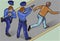 Isometric Policeman and Robber