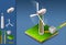 Isometric production of energy through wind turbin