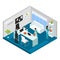 Isometric Professional Cleaning Service Concept