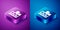 Isometric Ranking star icon isolated on blue and purple background. Star rating system. Favorite, best rating, award