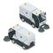 Isometric Road Sweeper dust cleaner road sweeper. Special purpose vehicle for washing road.