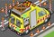 Isometric roadside assistance truck