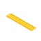 Isometric ruler icon. 3d school supplies