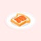 Isometric salmon toast with cream cheese