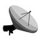 Isometric satellite dish for receiving television channels isolated on white.