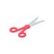 Isometric  scissors  icon. 3d school supplies