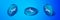 Isometric Scuba diver icon isolated on blue background. Blue circle button. Vector