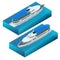 Isometric set of a pleasure boat. Flat vector illustration