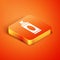 Isometric Shaving gel foam icon isolated on orange background. Shaving cream. Vector