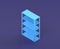 Isometric shelf on blue background, single color workshop tool, 3d rendering