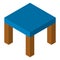 Isometric simple chair.