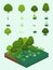 Isometric Simple Plants Set - Wetland Biome