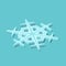 Isometric snowflake, winter, cold