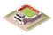 Isometric Soccer Stadium Illustration