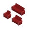 Isometric sofa and armchair set. Furniture icons