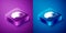 Isometric Solution to the problem in psychology icon isolated on blue and purple background. Puzzle. Therapy for mental