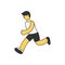 Isometric Sport Running Composition