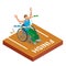 Isometric sports for peoples with disabled activity. Sport competitions Handicapped sportsmen.