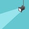 Isometric spotlight beam, flat