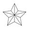 Isometric star icon, flat design